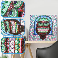 Load image into Gallery viewer, Crystal Rhinestone Diamond Painting Kit | Cartoon Owl
