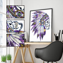 Load image into Gallery viewer, Crystal Rhinestone Diamond Painting Kit | Indian Skull

