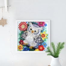 Load image into Gallery viewer, Crystal Rhinestone Diamond Painting Kit | Cartoon Owl
