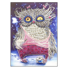 Load image into Gallery viewer, Crystal Rhinestone Diamond Painting Kit | Cartoon Owl
