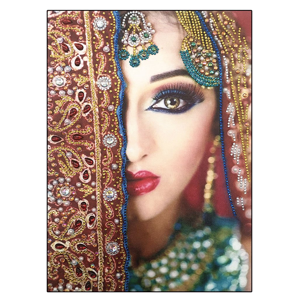 Crystal Rhinestone Diamond Painting Kit | Indian Beauty