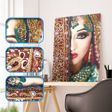 Load image into Gallery viewer, Crystal Rhinestone Diamond Painting Kit | Indian Beauty

