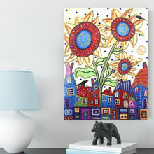 Load image into Gallery viewer, Crystal Rhinestone Diamond Painting Kit | City and Sunflower
