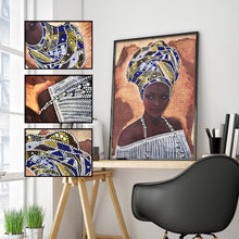 Load image into Gallery viewer, Crystal Rhinestone Diamond Painting Kit | African women
