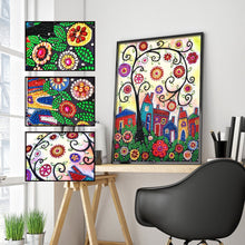 Load image into Gallery viewer, Crystal Rhinestone Diamond Painting Kit | Cartoon house and tree
