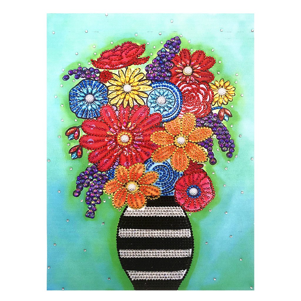 Crystal Rhinestone Diamond Painting Kit | Flowers on vase