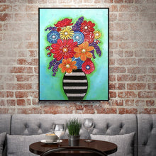 Load image into Gallery viewer, Crystal Rhinestone Diamond Painting Kit | Flowers on vase
