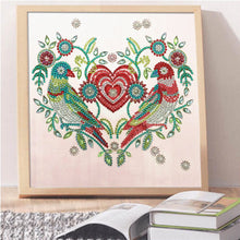 Load image into Gallery viewer, Crystal Rhinestone Diamond Painting Kit | Cartoon Animal Birds and Flowers
