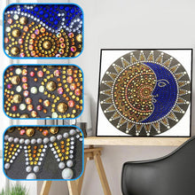 Load image into Gallery viewer, Crystal Rhinestone Diamond Painting Kit | Mandala sun and moon

