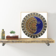Load image into Gallery viewer, Crystal Rhinestone Diamond Painting Kit | Mandala sun and moon
