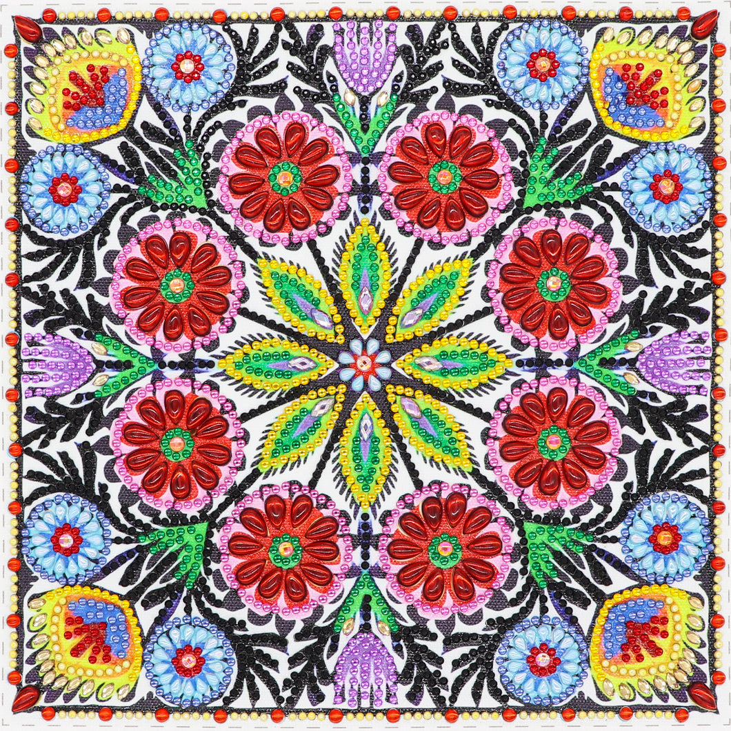 Crystal Rhinestone Diamond Painting Kit | Flower Mandala